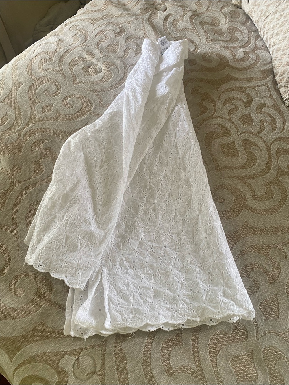 Coldwater Creek White Eyelet Embroidered Button Front Blouse XL - Picture 10 of 15